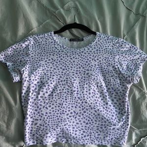 Brandy Melville Purple Cheetah Ashlyn Top